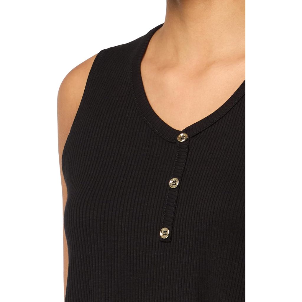 Star Vixen Women's Ribbed Tank-Top - Black, Size Petite XL
