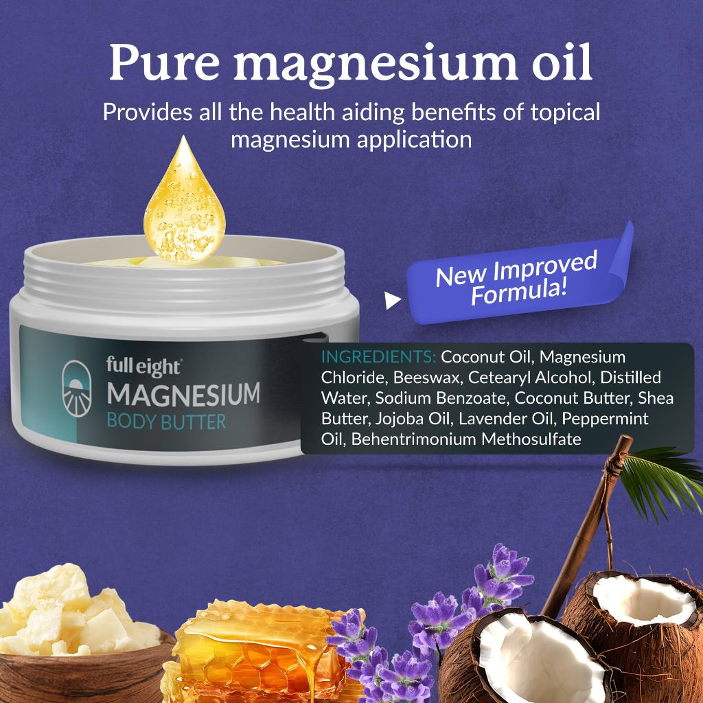 Full Eight Magnesium Body Butter with Pure Magnesium Oil – 4oz