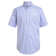IZOD Men's Short Sleeve Button-Down Oxford Shirt - Light Blue, XL (40/41)