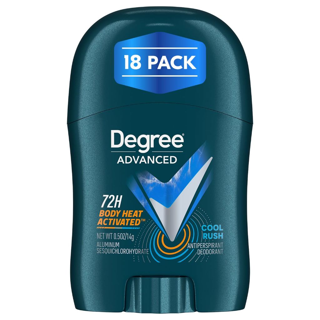 Degree Advanced Men's Travel Deodorant Stick - Cool Rush, 0.5oz (18 Pack)