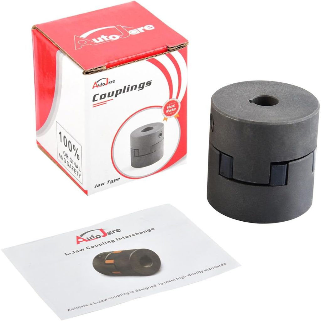 1/2" to 3/4" L095 Flexible 3-Piece L-Jaw Coupling Set & Buna-N NBR Rubber Spider