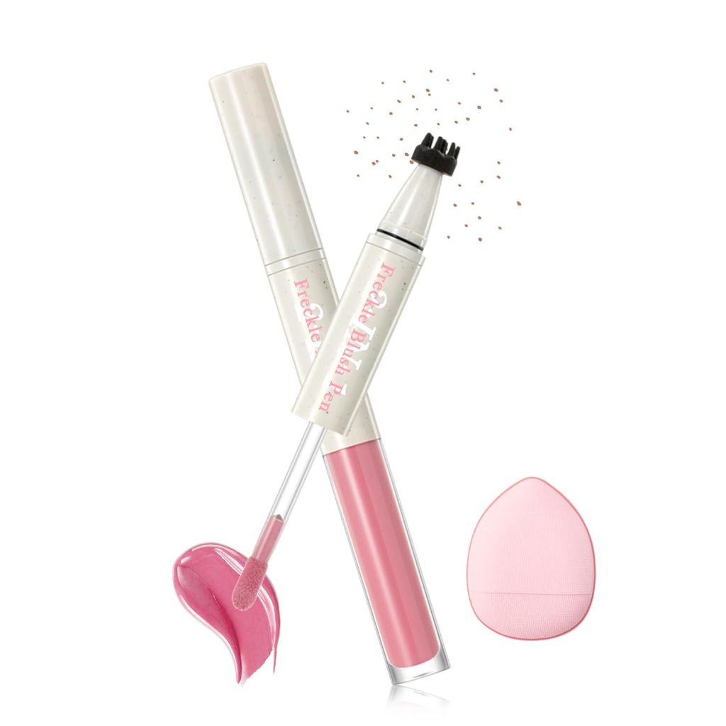 2-in-1 Freckle Blush Pen, Stamp & Liquid Blush with Puff - 01 Pink
