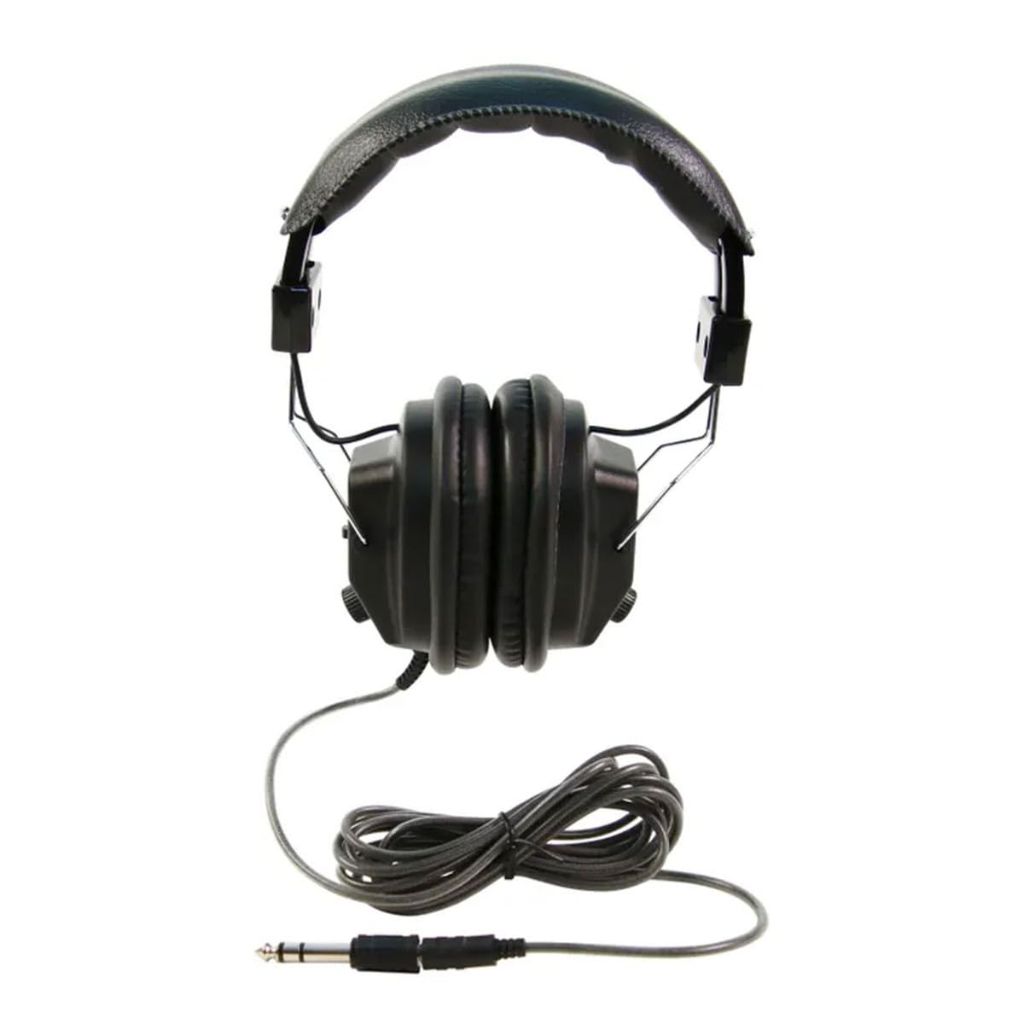 Califone 3068AV Switchable Stereo/Mono Over-Ear Headphones, 3.5mm and Adapter Plug, Black