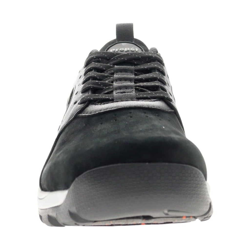 SZ 15, Propét Men's Visp Waterproof Shoe, Black Suede US