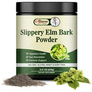 Slippery Elm Bark Powder 240g,Pure Slippery Elm Powder Natural Herbal Supplement Supports Intestinal Mucous,Helps Soothe The Throat and Coughing, Non-GMO, Gluten Free, Vegetarian Friendly