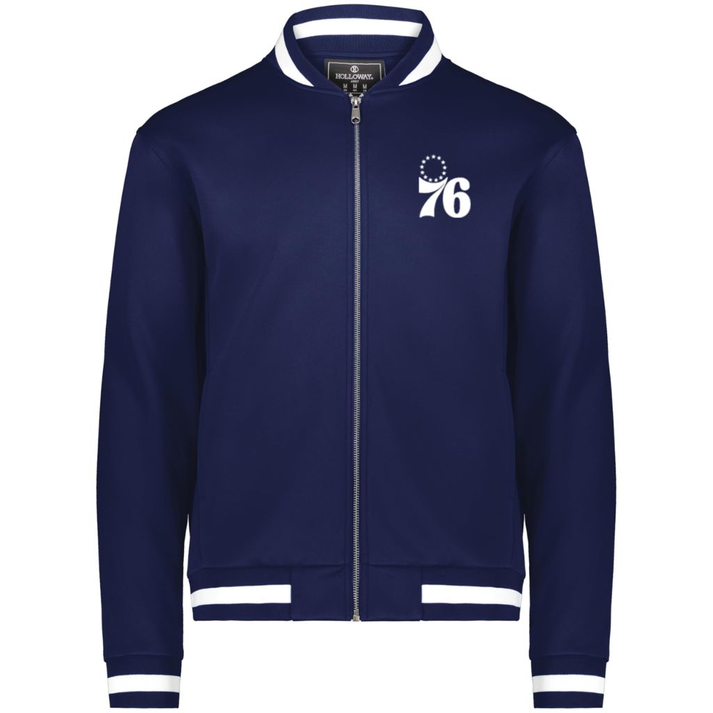 Holloway NBA Philadelphia 76ers Full Zip Jacket, Medium