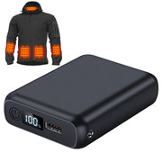 Hecusma 12V 18400mAh Heated Jacket Battery Pack, Battery Pack for Heated Jacket, Rechargeable Power Bank for Heated Jacket, Heated Pants with DC/USB/Type-C Output LED Display