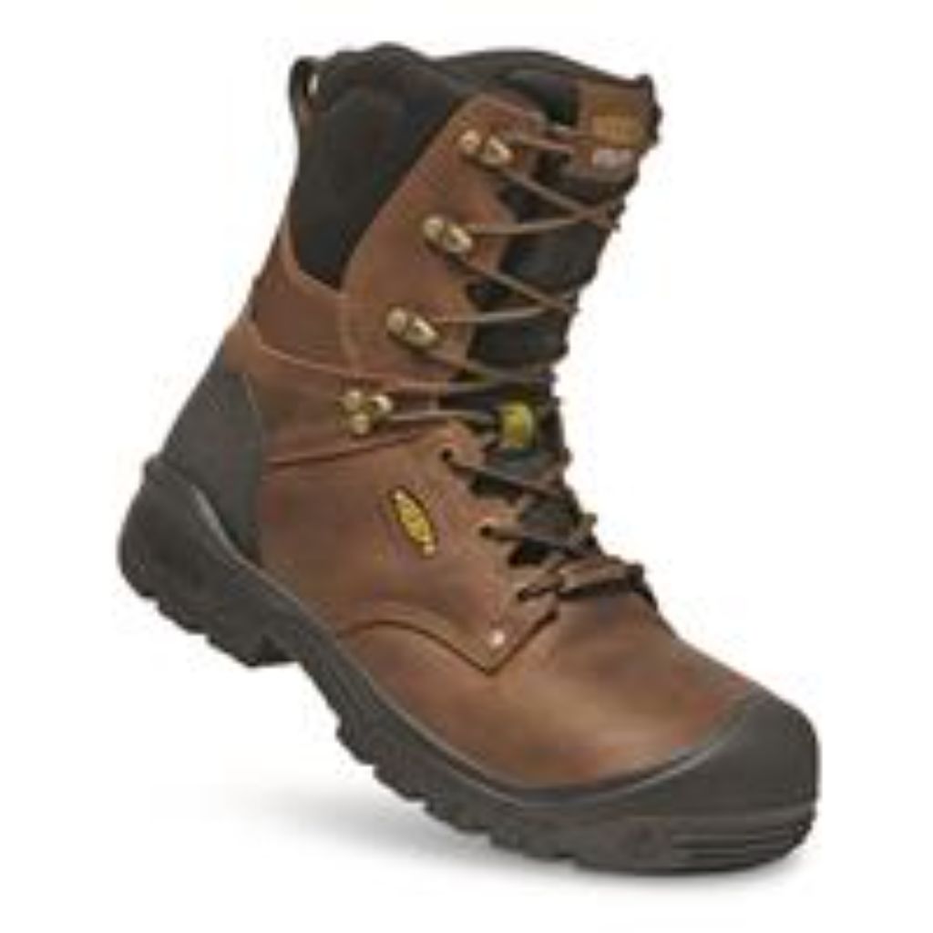 KEEN Men's Utility 8 Independence WP Boots - Dark Earth/Black, Size 10