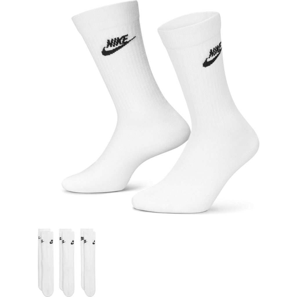 Nike Men's Everyday Essential Crew Socks - White, Large (3 Pack)