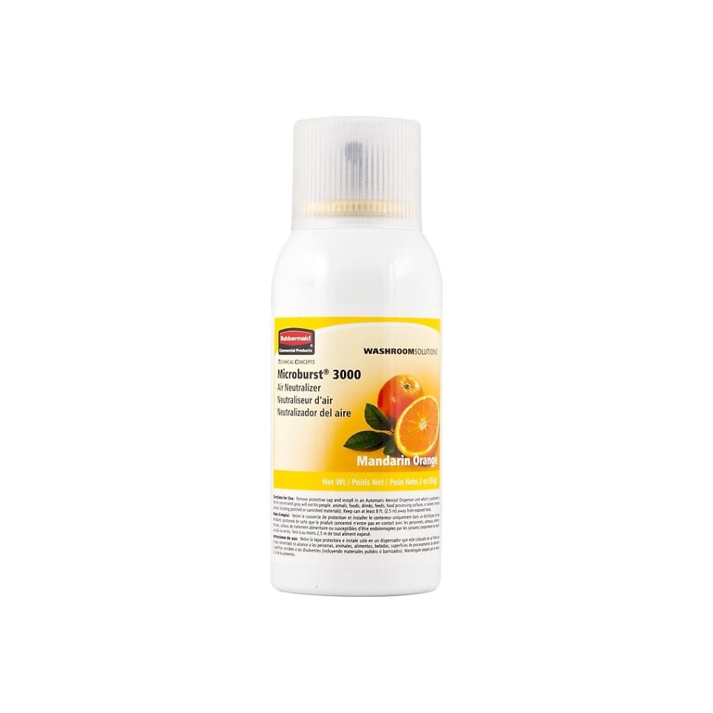 Rubbermaid, Microburst 3000 Aerosol Air Freshener Refill, Mandarin Orange