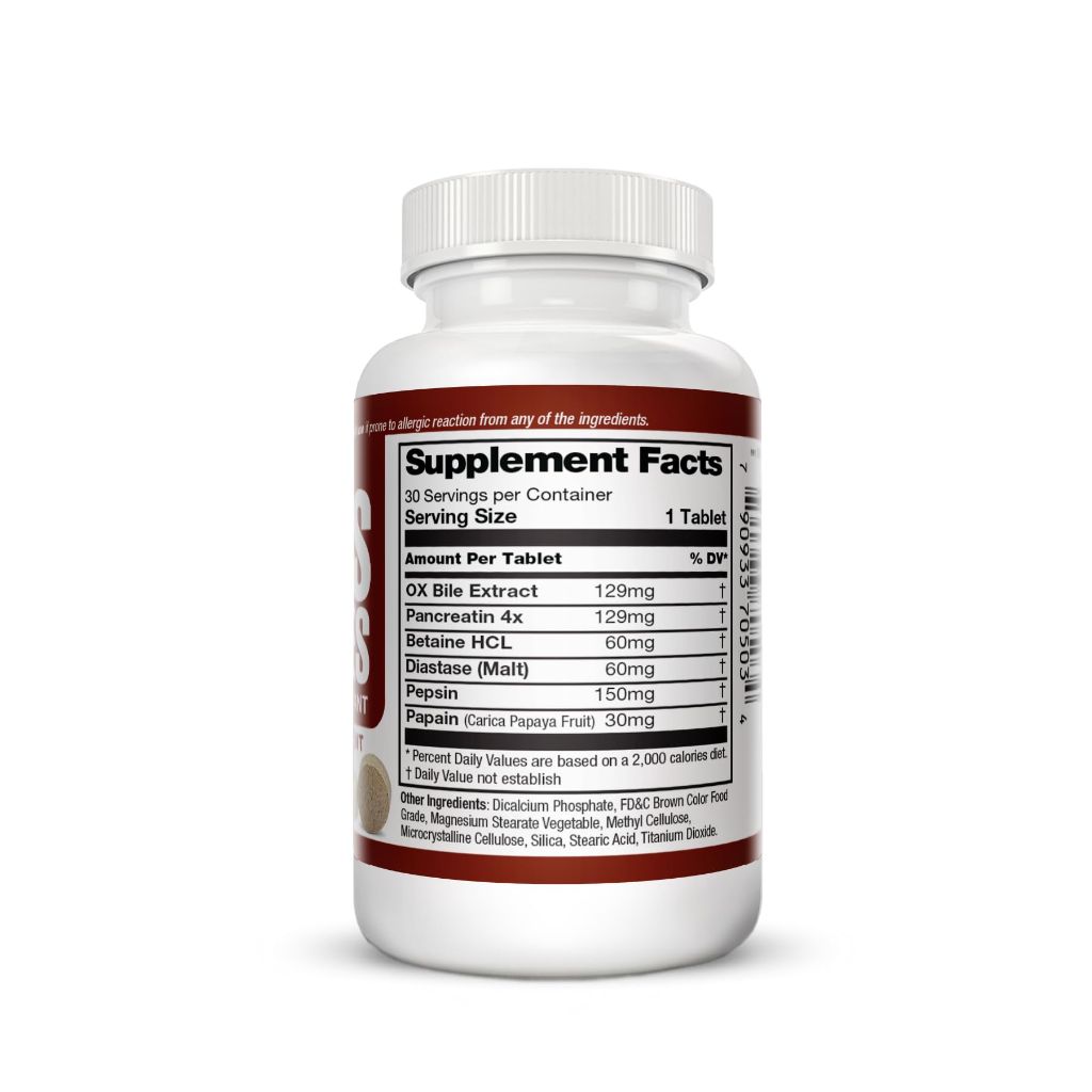 Germa Bile Salts Natural Dietary Supplement for Liver Support - 30 Tablets (3 Pack)