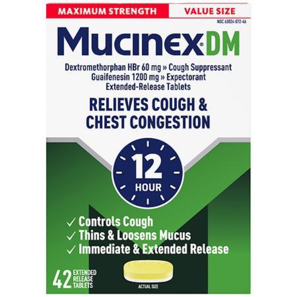 Mucinex DM Max Strength 12 Hour Cough Medicine Tablets - 42ct