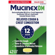 Mucinex DM Max Strength 12 Hour Cough Medicine Tablets - 42ct
