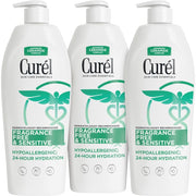 Curel Fragrance Free Lotion, Sensitive Hypoallergenic Lotion for Dry Skin, Dermatologist Recommended, 13 Oz, Pack of 3