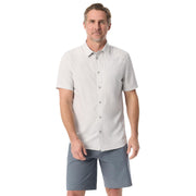 BASS OUTDOOR Men's Short Sleeve UV Protection Cationic Button Up Shirt Standard