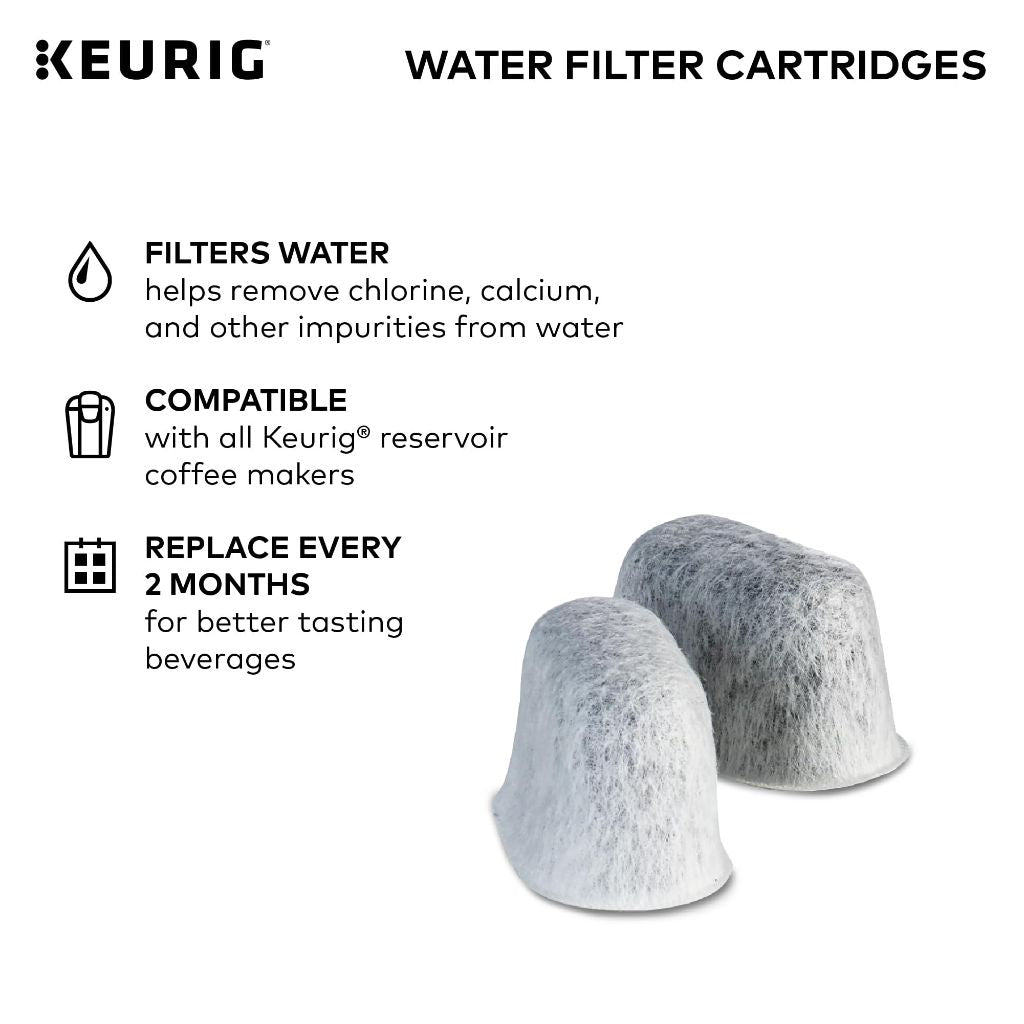 Keurig Water Filter Refill Cartridges, Compatible with 2.0 K-Cup Pod Coffee Makers - 2ct