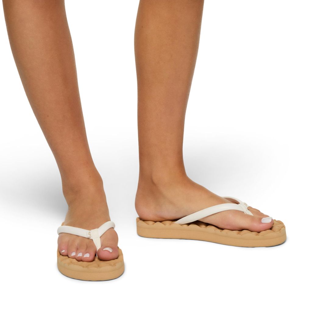 SZ 9, Roxy Women's Shoresoft Flip Flop | White