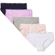 Calvin Klein Kids Girls' Modern Cotton Bikini Underwear 5-Pack, Fun Icons, X-Large