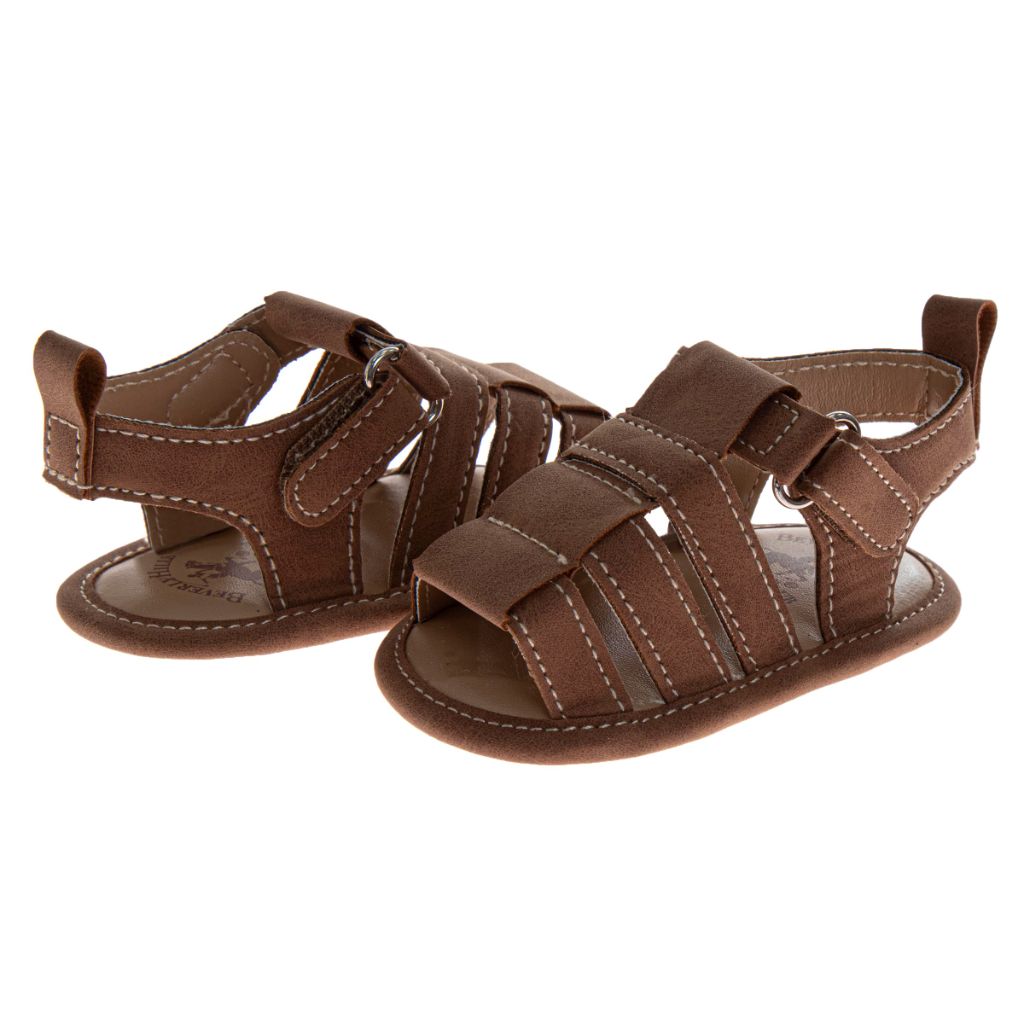 Josmo Baby Infant Sandals SlipOn Strap Closure, NewBorn Tan (size 3 Infant)