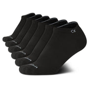 Calvin Klein Boys No Show Socks - 6 Packs, Size Medium, Black