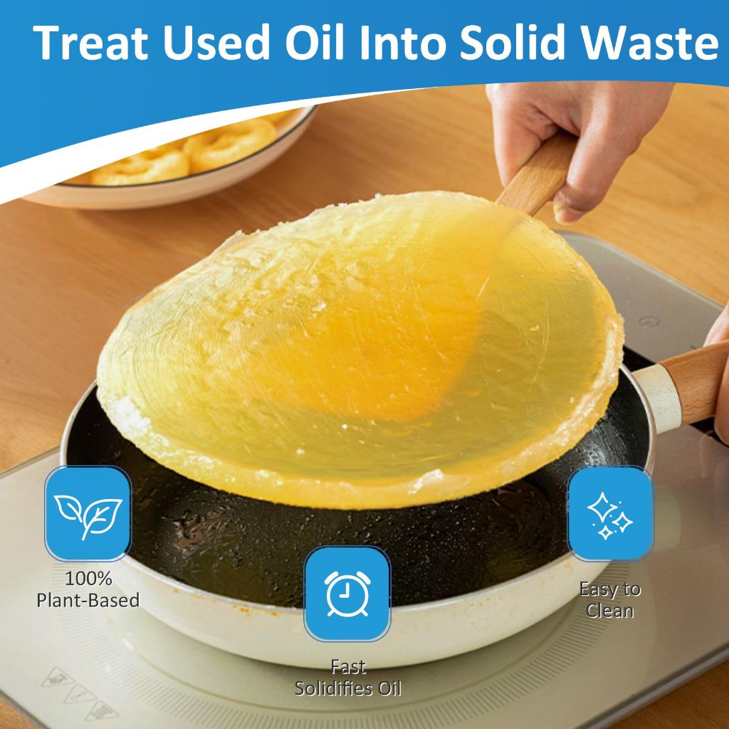 LANBEIDE Fry Oil Solidifier Powder - Solidifies Up to 72 Cups, 25 Oz