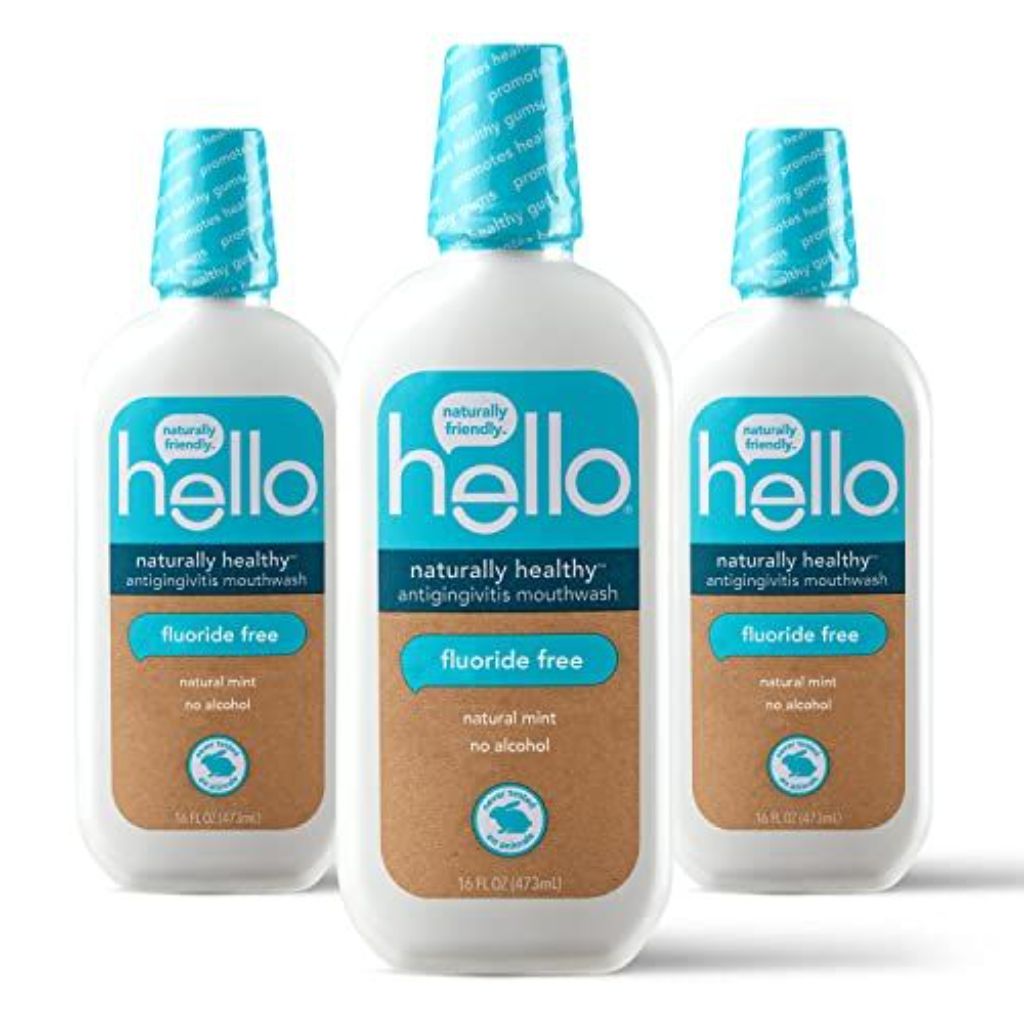 Hello Peace Out, Plaque Antigingivitis/Antiplaque Mouthwash - Natural Mint, 16 fl. oz. (3 Pack)