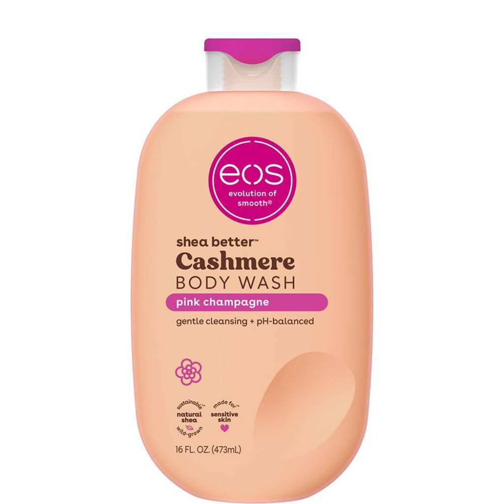 Eos Shea Better Cashmere Body Wash  Pink Champagne  Creamy Gel Formula  16 oz.