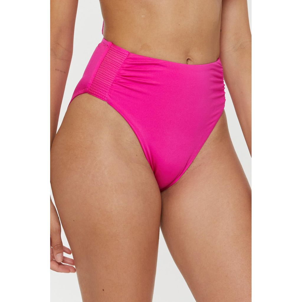 Trina Turk Women's Standard Monaco High Waisted Bikini Bottom, Cheeky Coverage, Swimwear Separates, Pink Parade, 6
