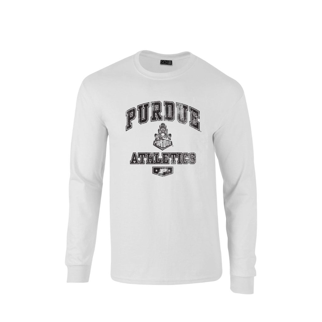SZ L, NCAA Purdue Boilermakers Long Sleeve 100% Cotton Tee