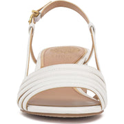 Vince Camuto Women's Layton Strappy Kitten Heel Sandal, Bianco - size 7.5