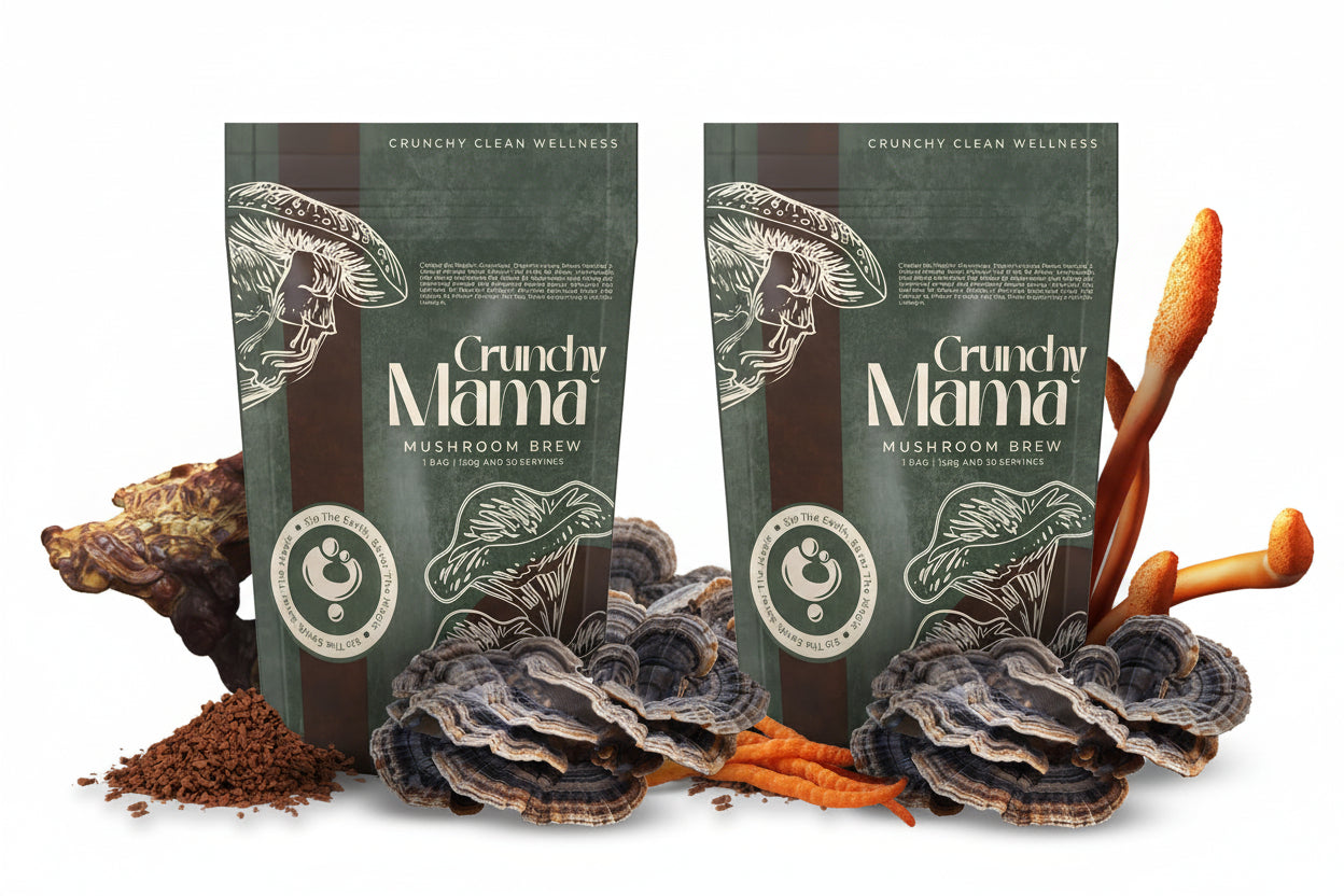 Crunchy Mama Mushroom Brew Organic Mushroom Coffee, 30svgs (2 Pack)