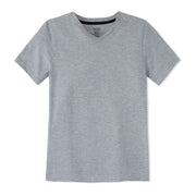 French Toast Little Boys Short Sleeve V-Neck Tee, Heather Gray, 5