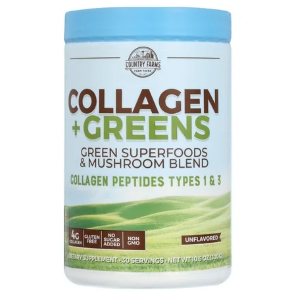 Country Farms Collagen + Greens Collagen Drink Mix - Unflavored, 10.6 oz.