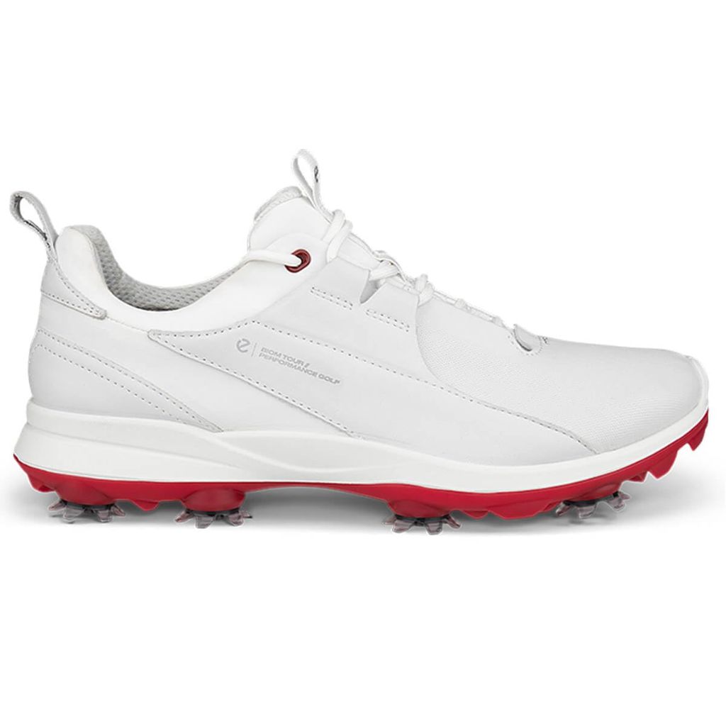 ECCO Women's Biom Tour Lace Waterproof Golf Shoe, White, 11-11.5