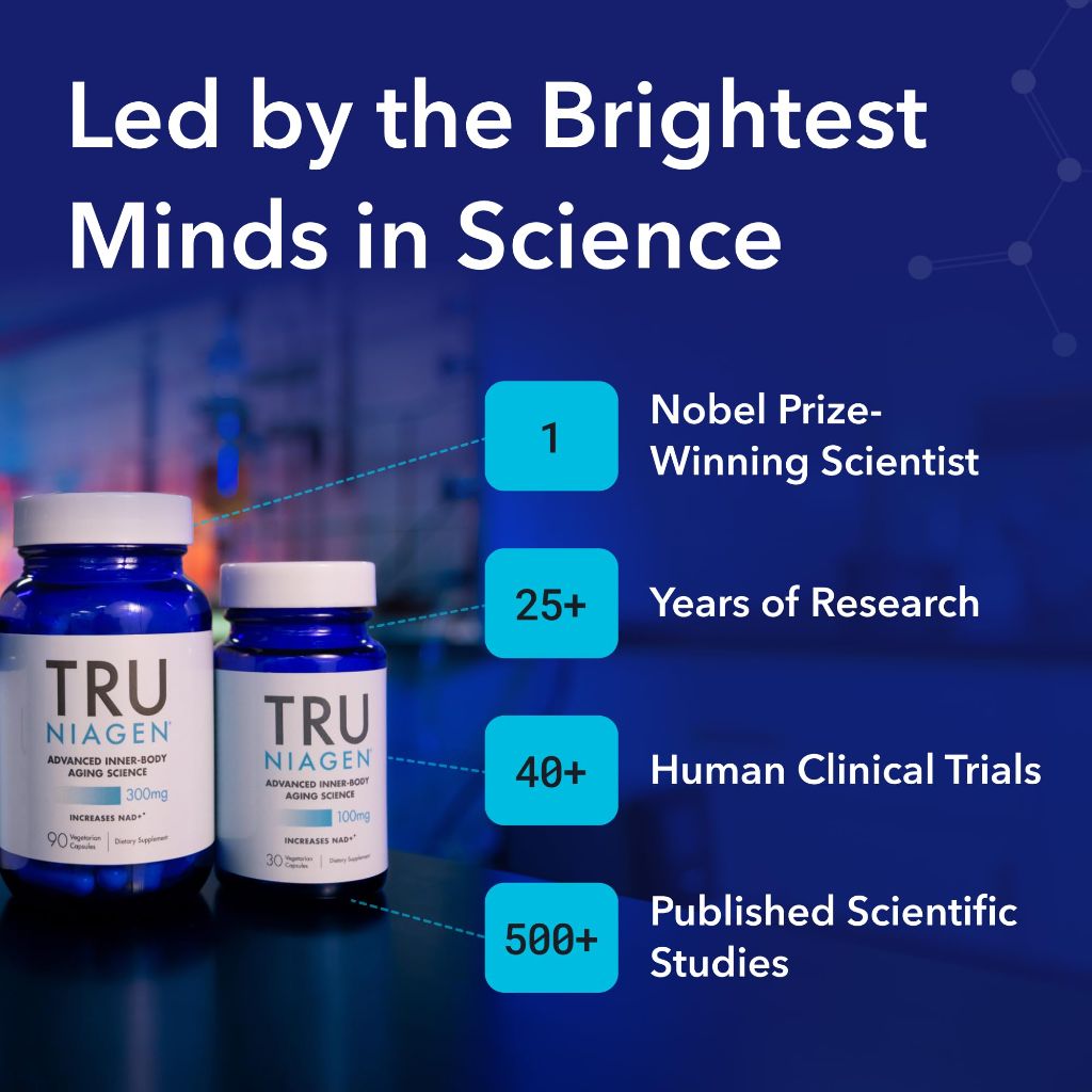 TRU NIAGEN Patented NAD 300 Mg Anti Aging Supplement, 120 Ct