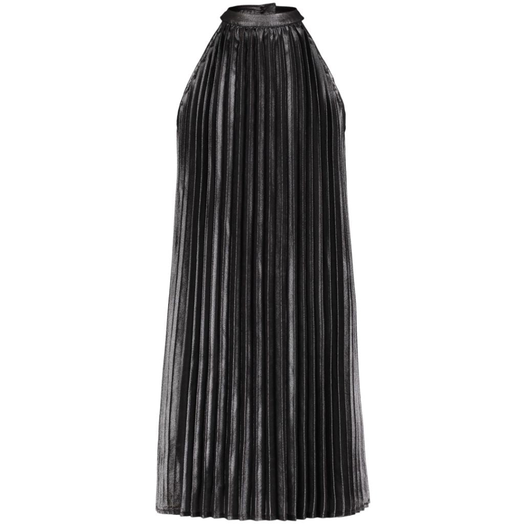 Calvin Klein Girls' Sleeveless Party Dress, Black Pleated, Size 10