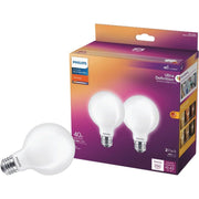 Philips 2pk 40w G25 Wg LED Bulb 573352