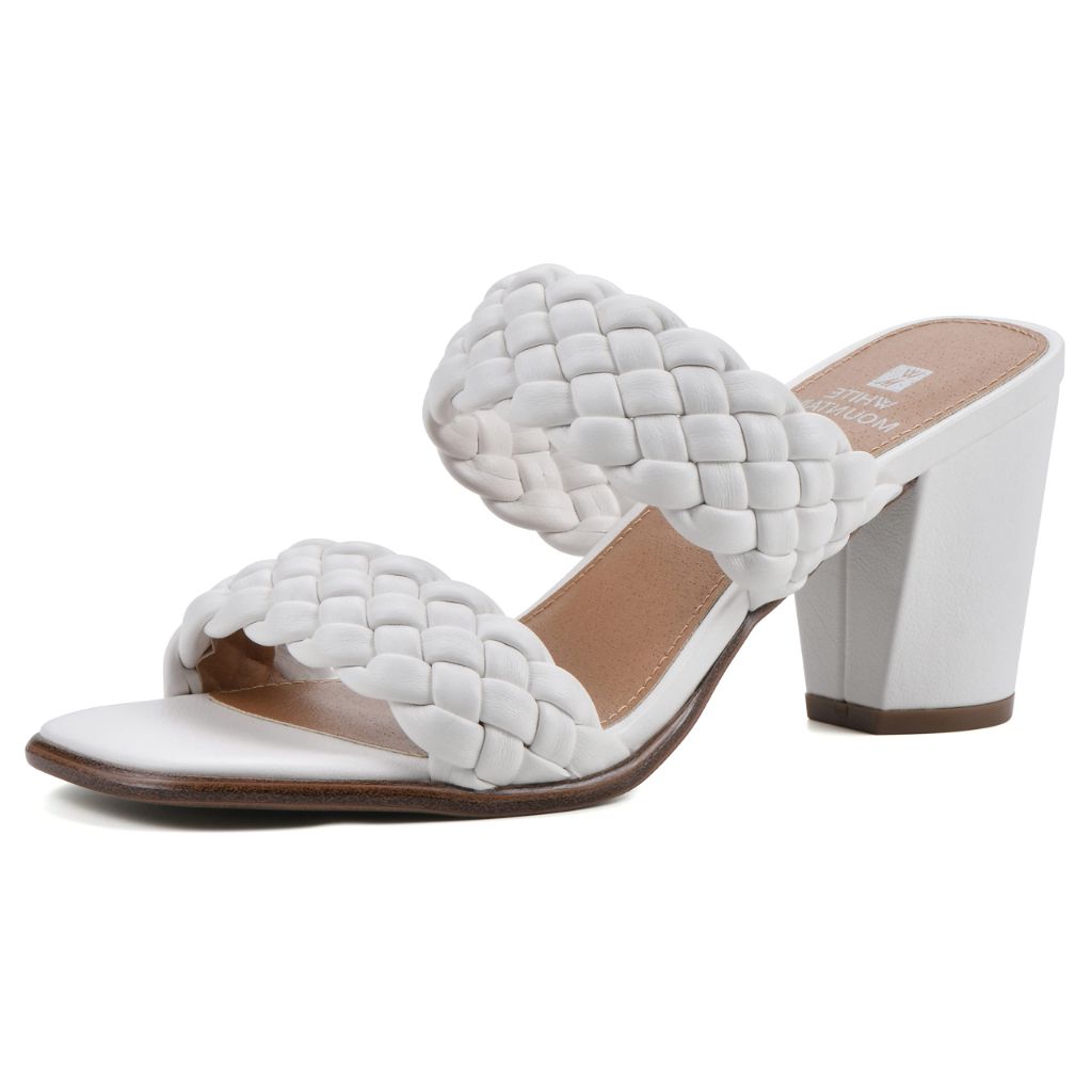 WHITE MOUNTAIN Women's By Far Block Heel, Sage/Smooth, 11 M