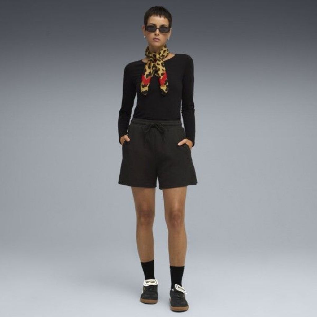 Shorts PUMA Tiro Alto Her 12cm Para Mujer En Talle XL Negro