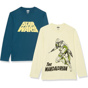 Amazon Essentials Disney | Marvel | Star Wars Men's Long-Sleeve T-Shirts, Pack of 2 Size-L