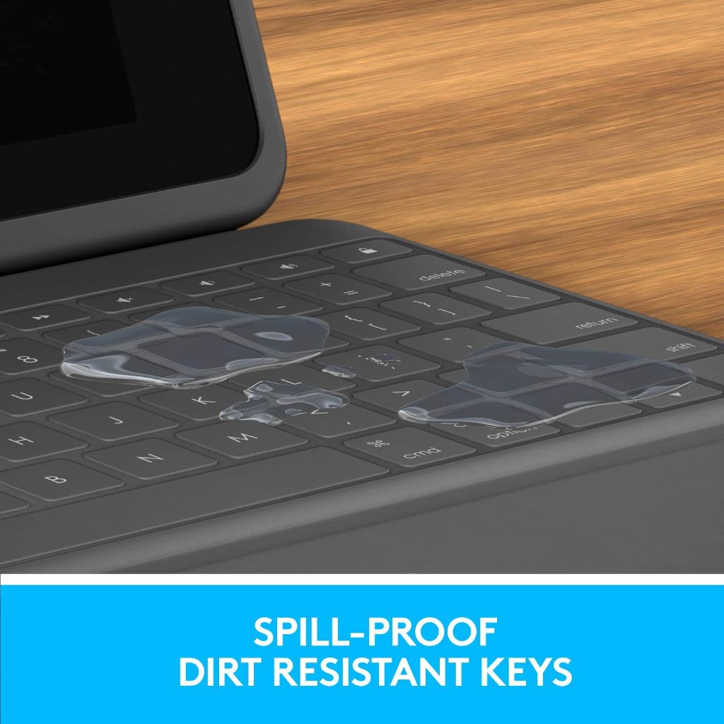 Logitech Rugged Folio - iPad (7th, 8th & 9th Generation) Protective Keyboard Case with Smart Connector and Durable Spill-Proof Keyboard Black 7.4" x 0.9" x 10.2"