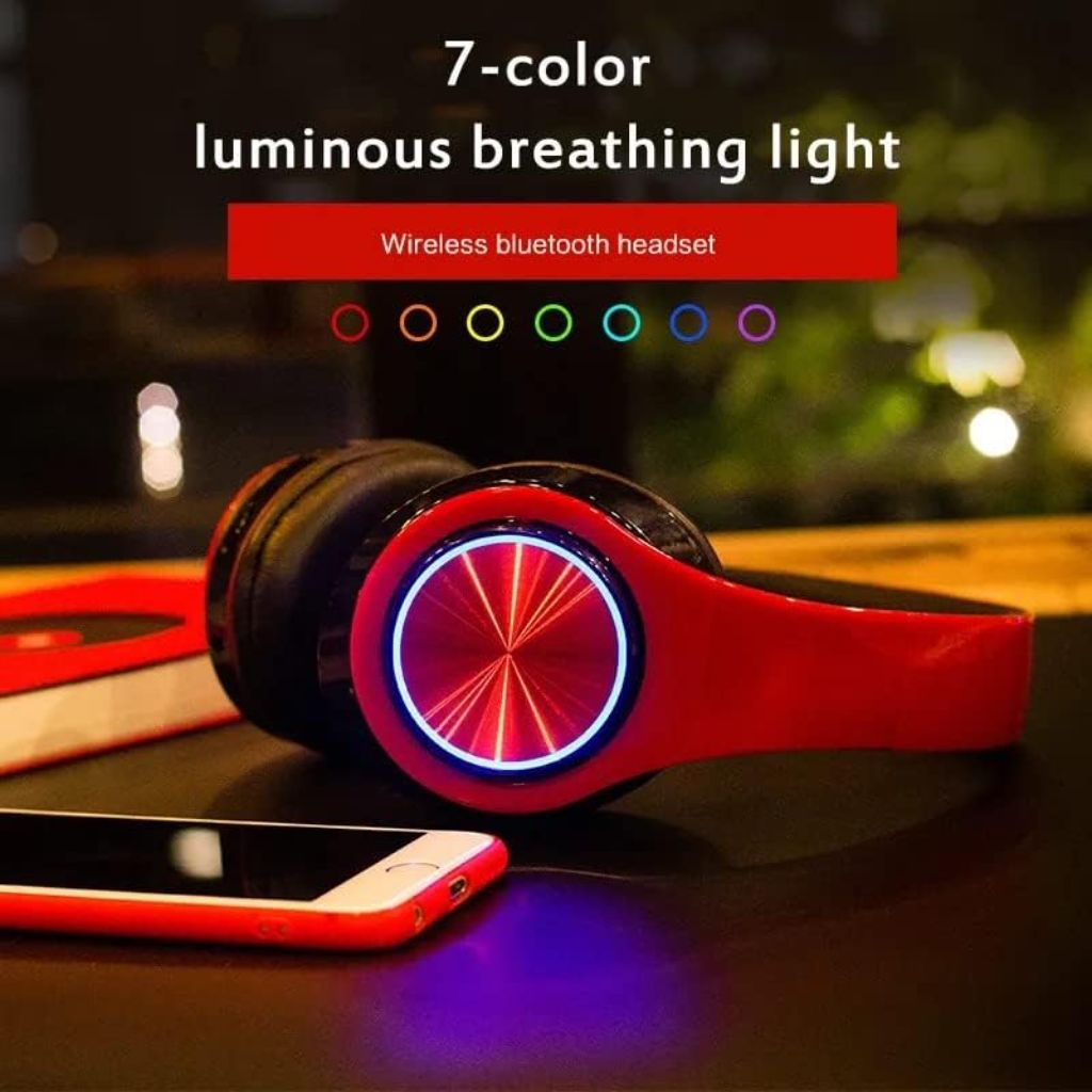 T39 Bluetooth Wireless Gaming Headset - Foldable Lightweight Over-Ear Headphones, Built-in Microphone, 20 Hours Battery,Gaming Headphones with Mic for Mobile Device… (Green)