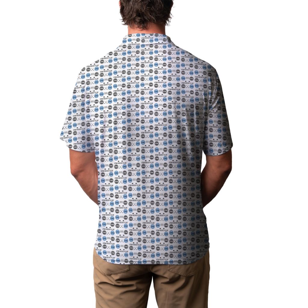 Blue 84 Adult's NHL Officially Licensed Short Sleeve Performance Polo - Utah Hockey Club, White (Medium)