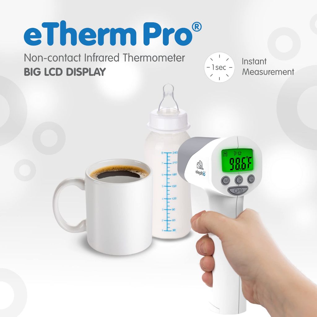 Elepho eTherm Pro - Medical Quality Non-Contact IR Forehead Thermometer