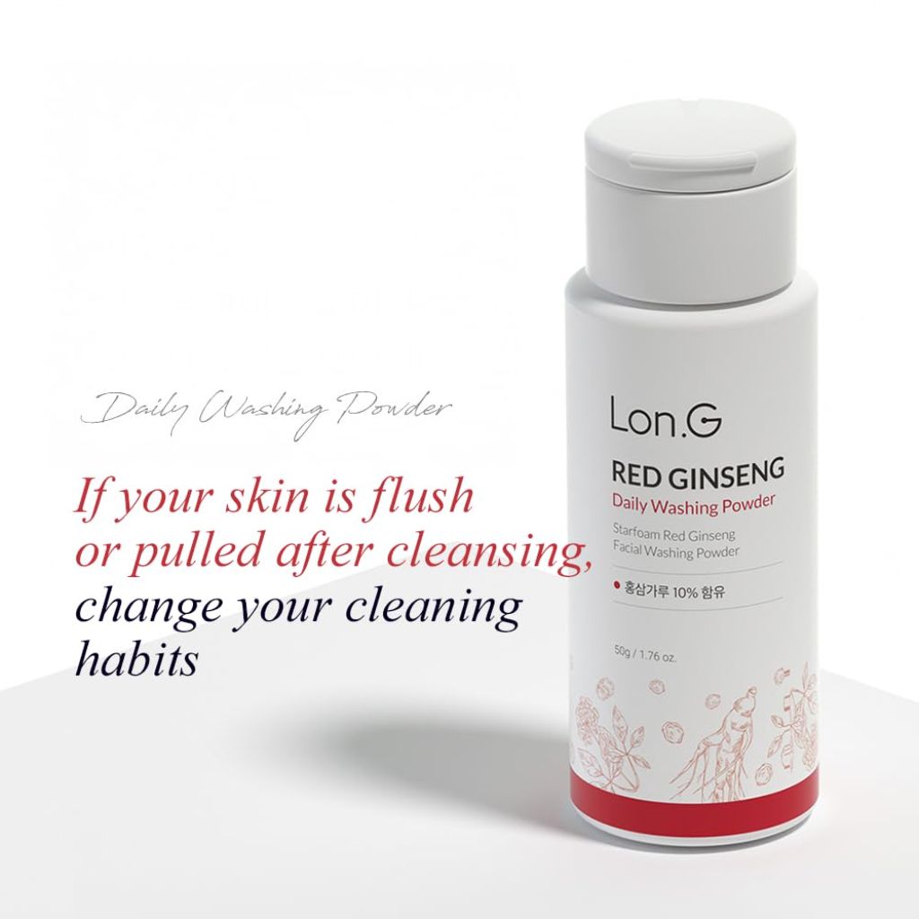 LON.G Red Ginseng Enzyme Powder Face Wash, 1.76 oz.