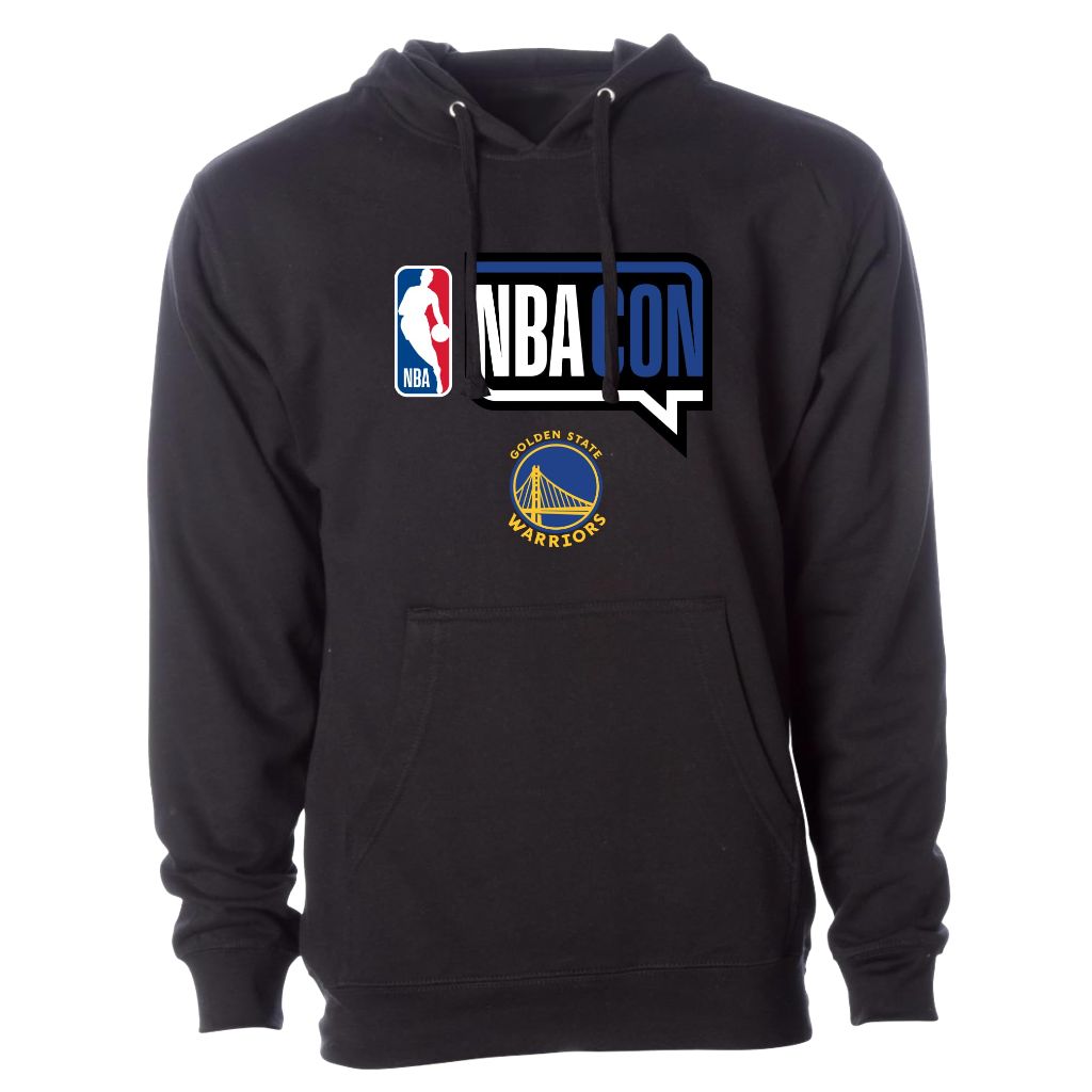SZ M, NBA Con Team Hoodie, Golden State Warriors | Black