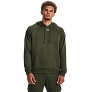 Under Armour Men's Rival Fleece Hoodie, (390) Marine OD Green / / White, Large