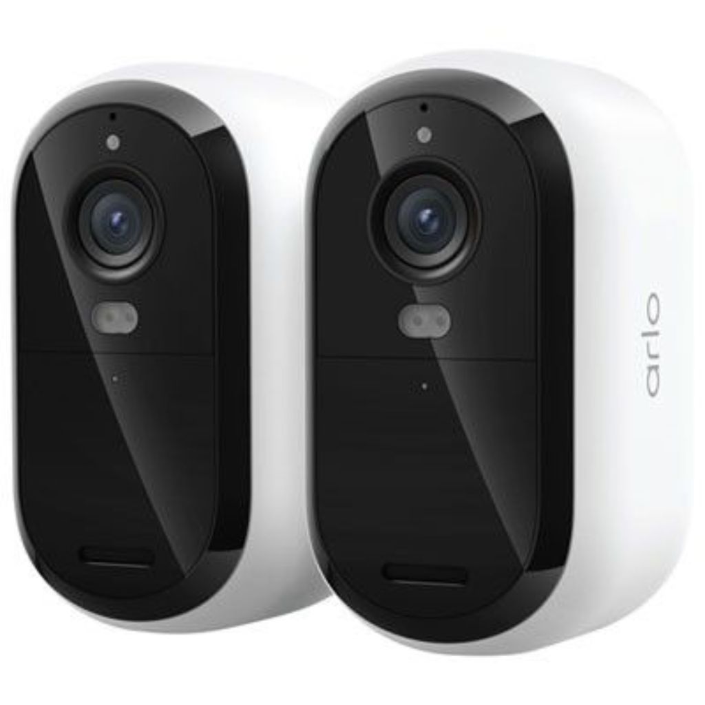 Arlo Essential Wire-Free Indoor/Outdoor 2K Security Camera - White - 2 Pack
