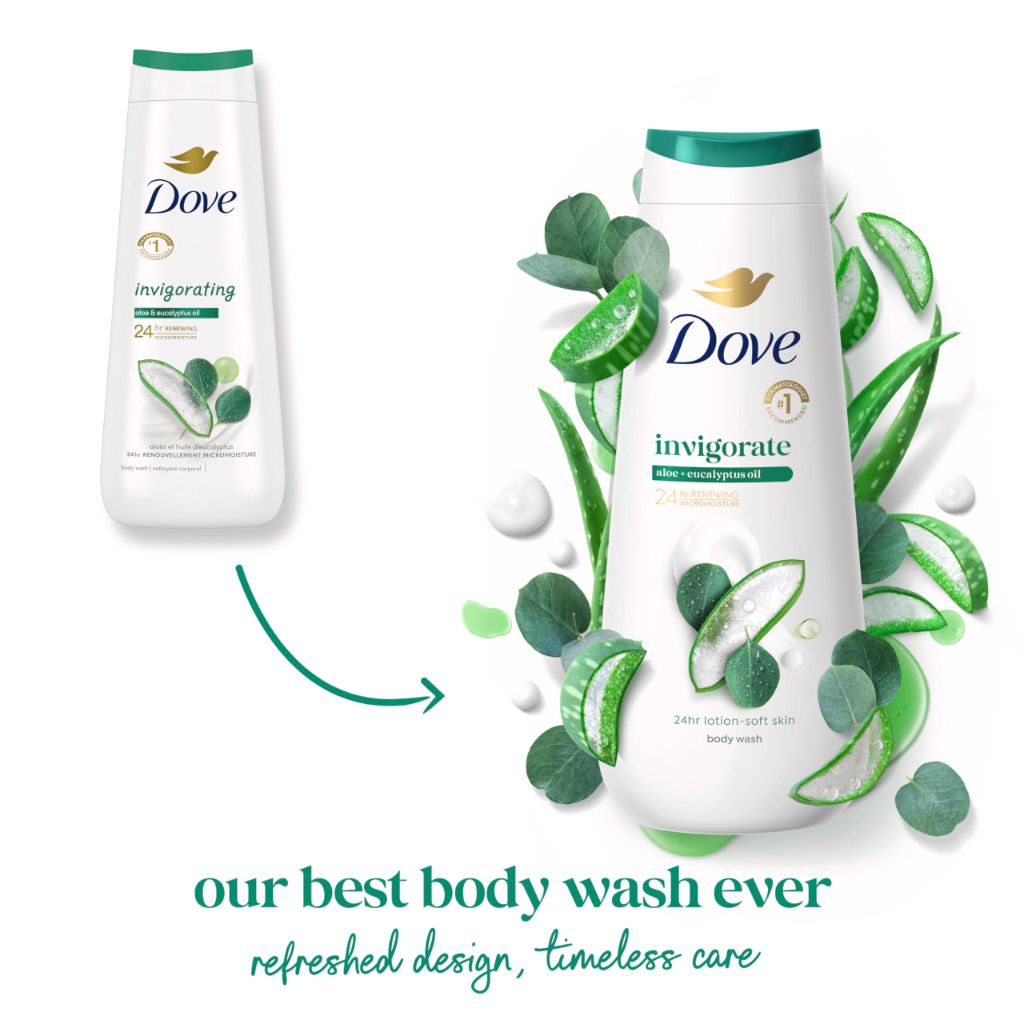Dove Body Wash Invigorate Aloe & Eucalyptus | 20 oz