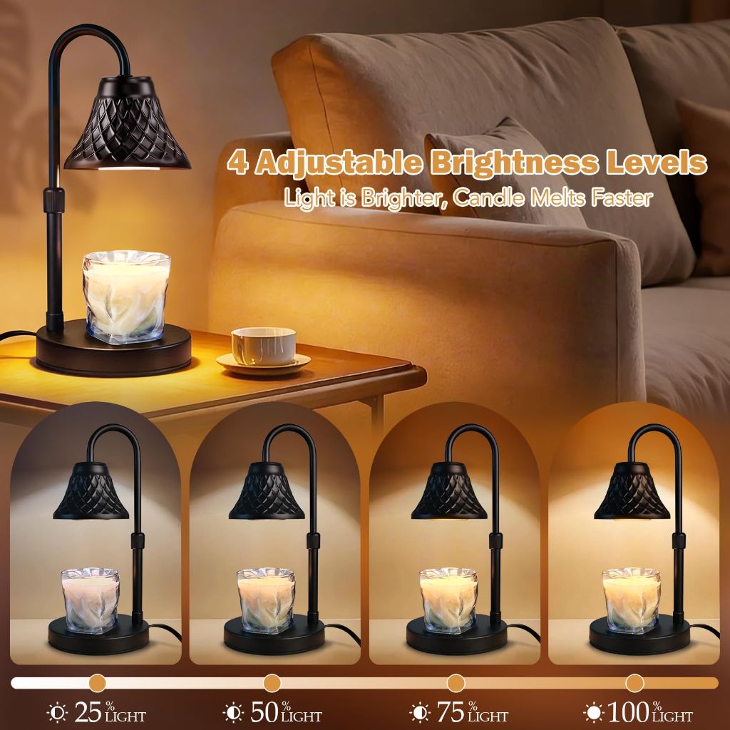 Adjustable Candle Warmer Lamp with Timer